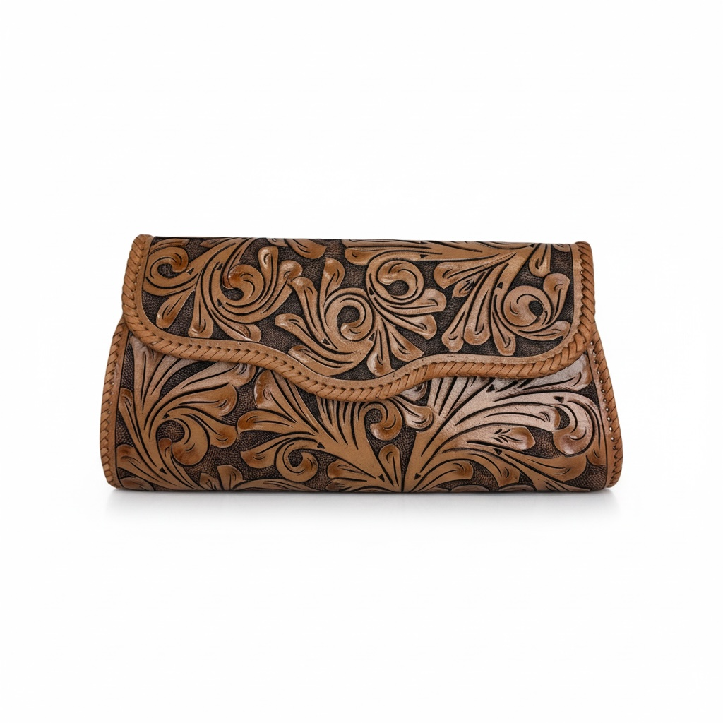 Tooled Leather Crossbody