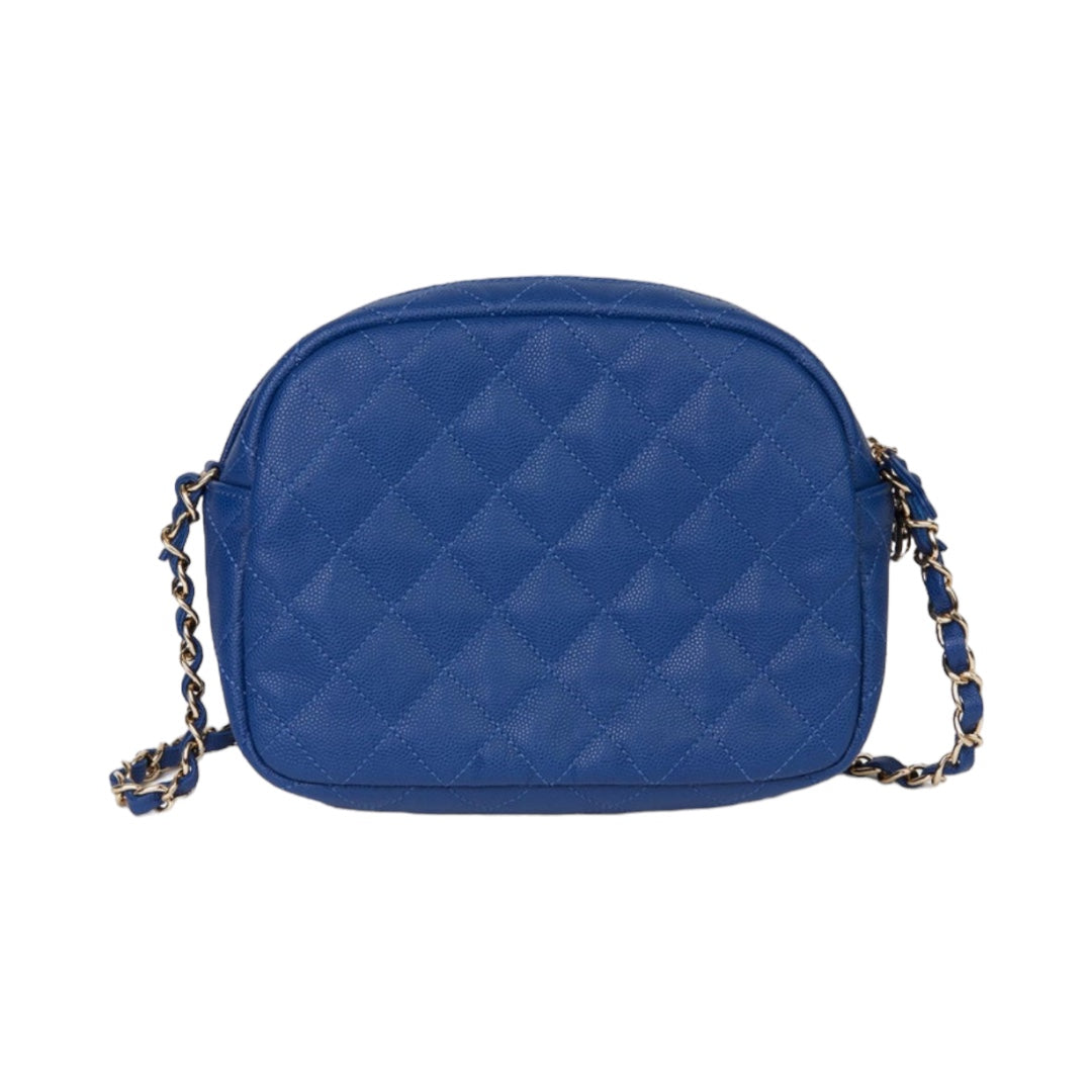 Quilted Caviar Leather Day Camera Bag