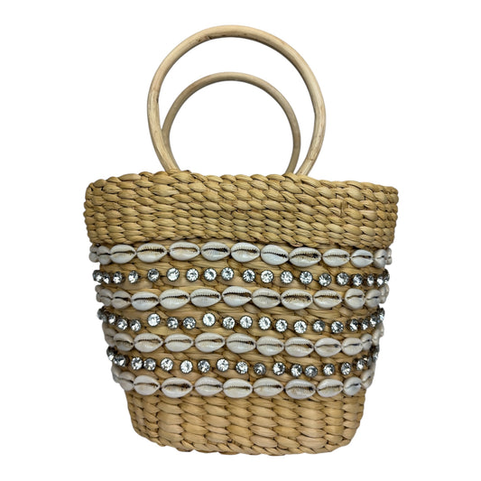 Top Handle Raffia Bag