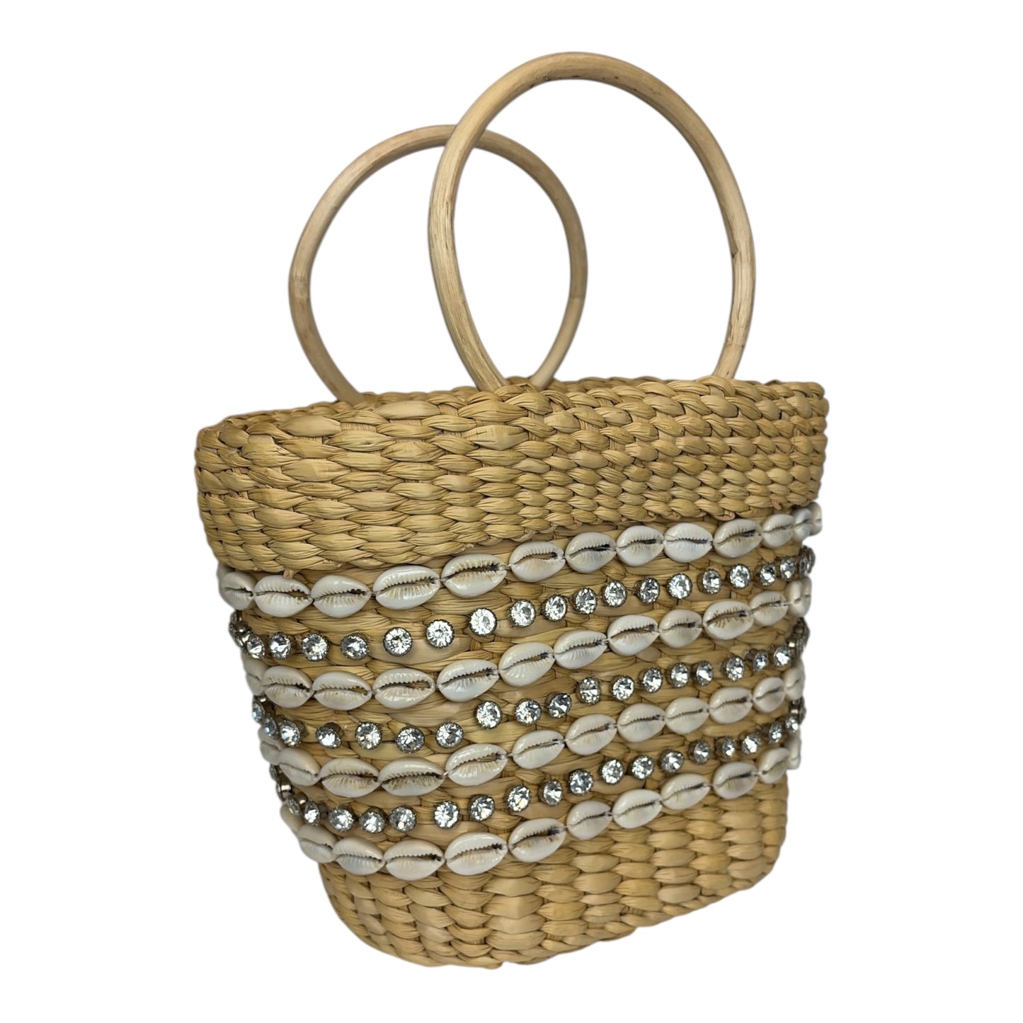 Top Handle Raffia Bag