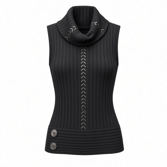 Ribbed Turtleneck Tank size Small