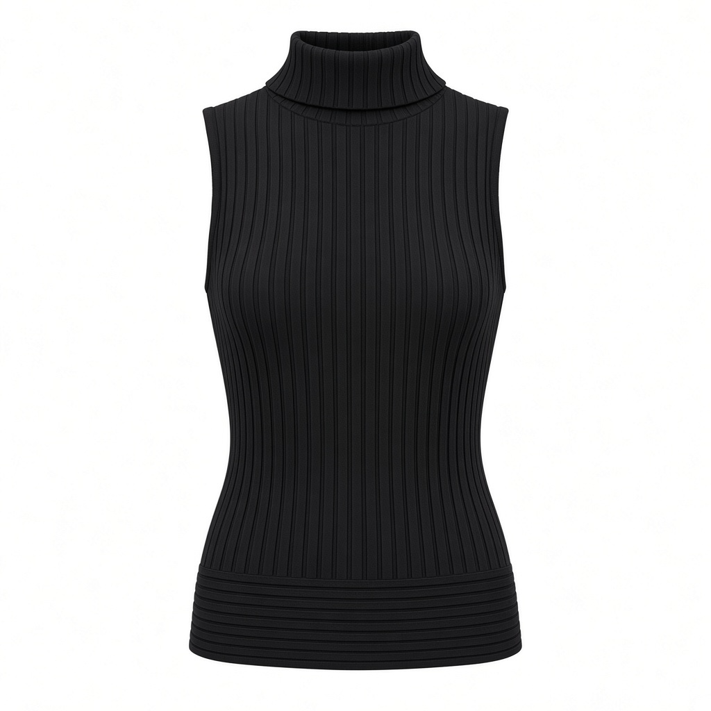 Ribbed Turtleneck Tank size Small
