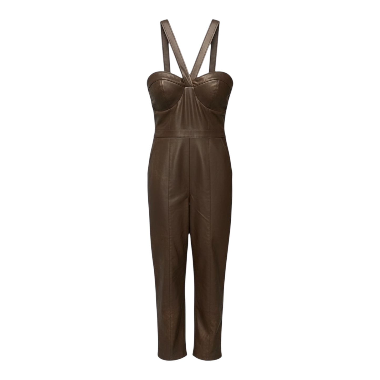 Vegan Leather Jumpsuit size S NWT