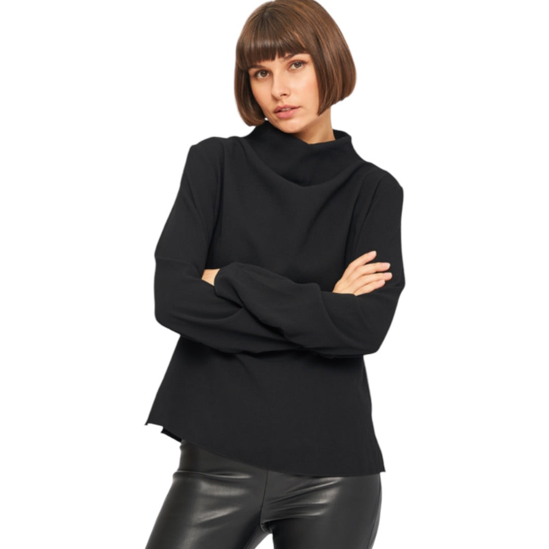 Mock Neck Long Sleeve Shirt Large