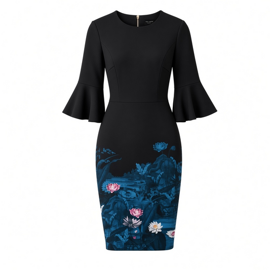 Azania Wonderland Bell-Sleeve Dress size 3 (Large)