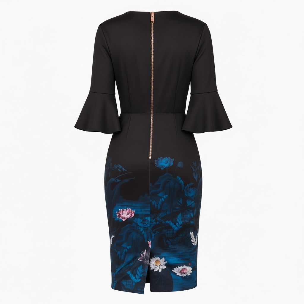 Azania Wonderland Bell-Sleeve Dress size 3 (Large)