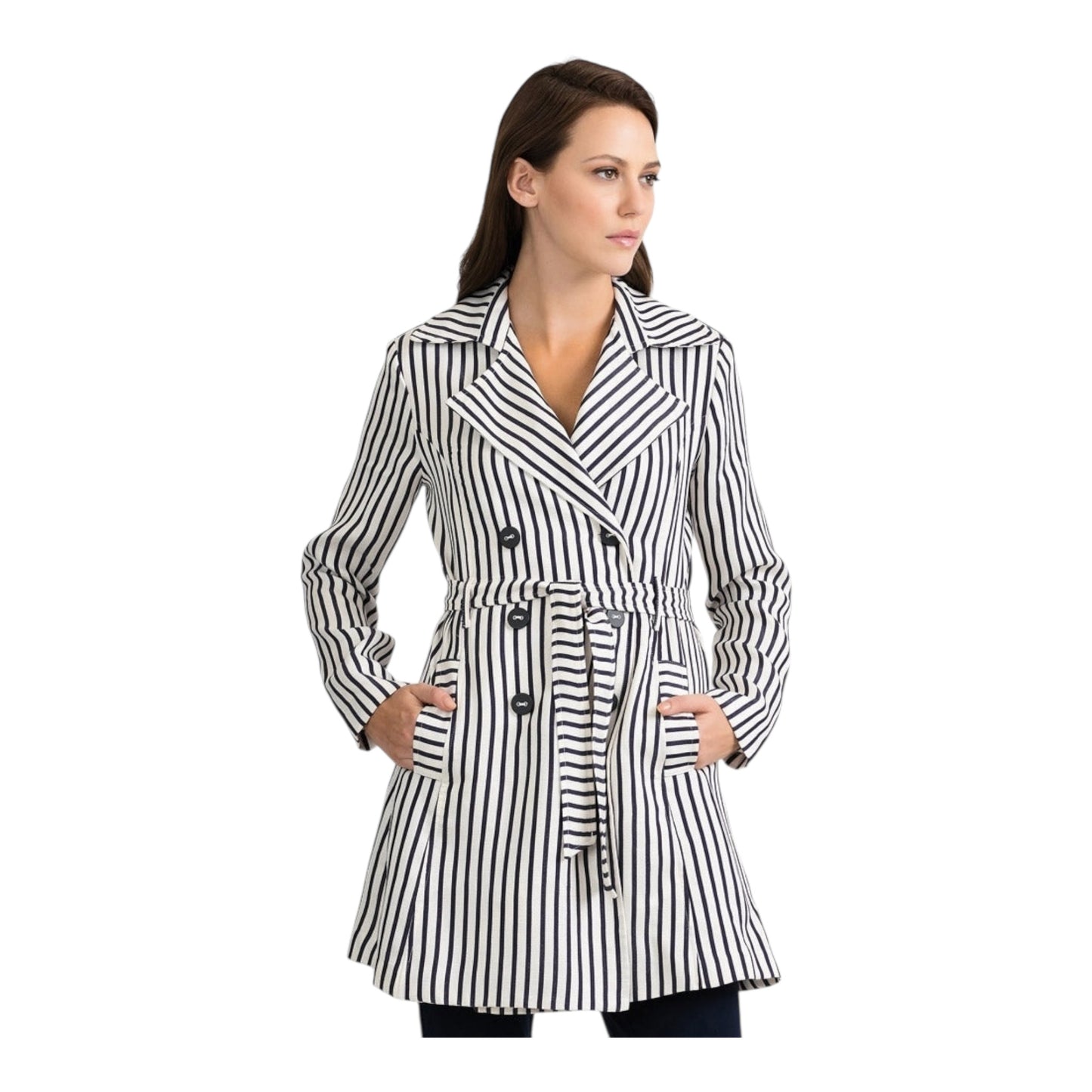 Striped Trench Jacket size 6
