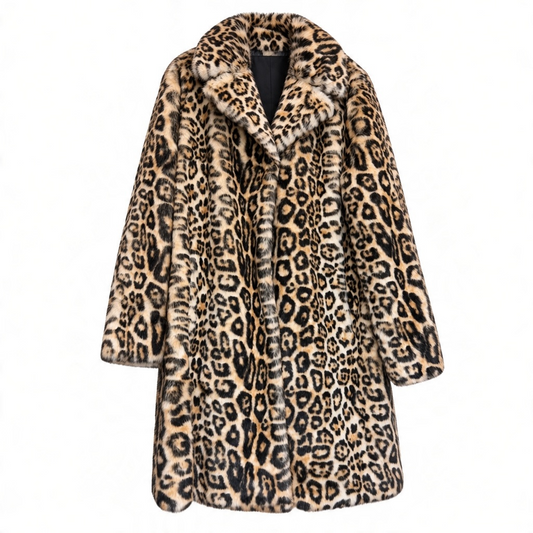 Animal Print Faux Fur Jacket size XLarge