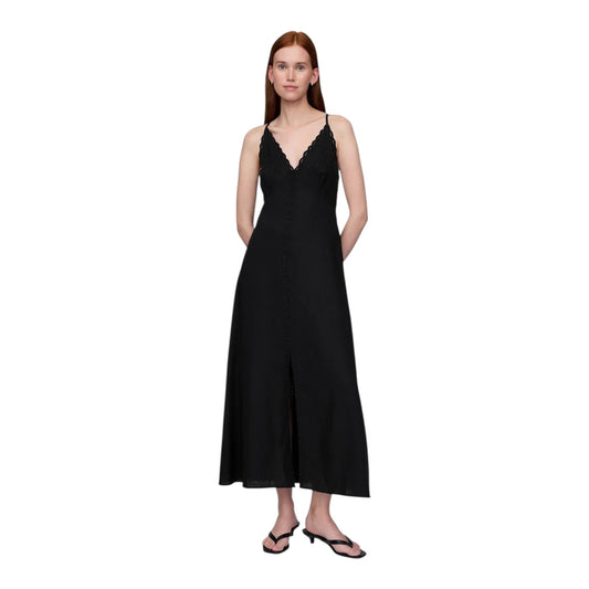 Halter Embro Maxi Dress size Large NWT