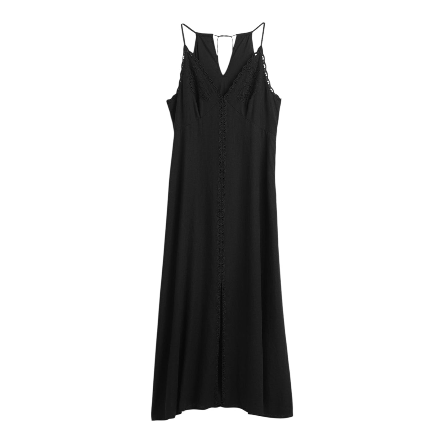 Halter Embro Maxi Dress size Large NWT