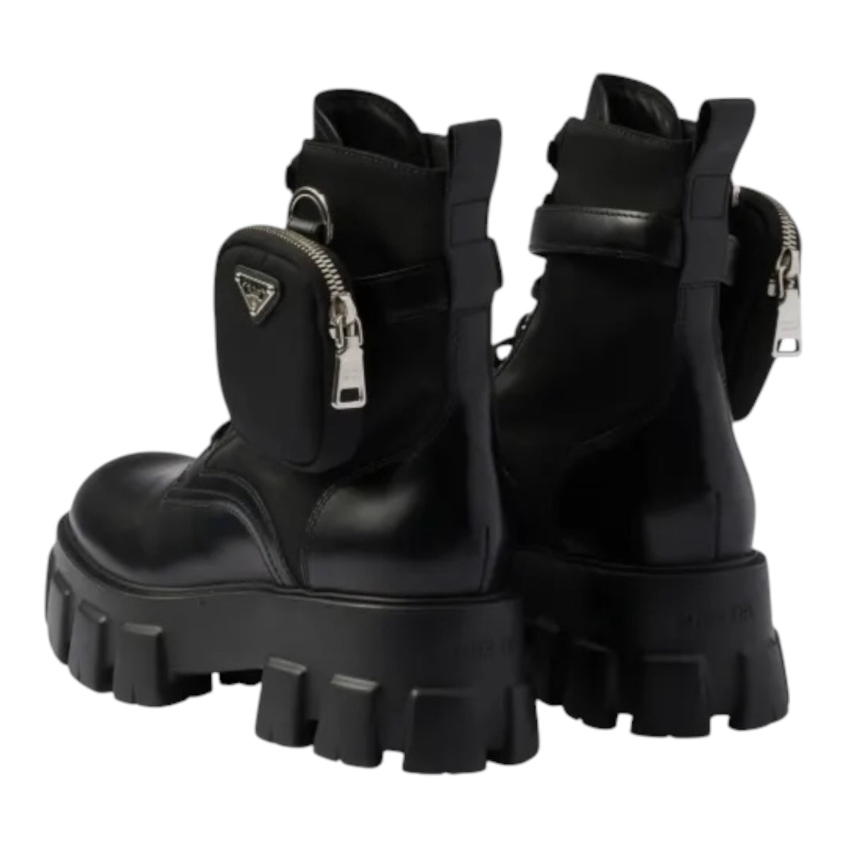 Monolith leather and Re-nylon Combat Boots with Pouch size 39.5