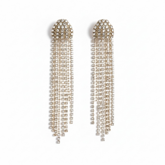 Crystal Long Strand Earrings