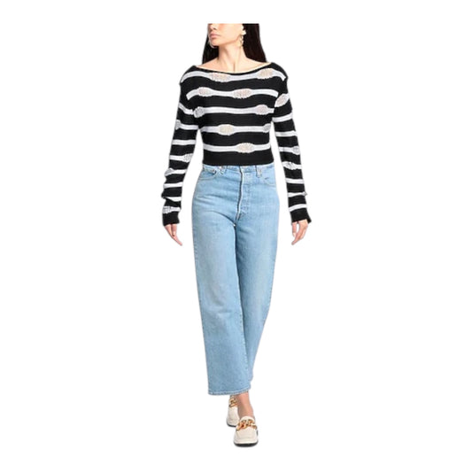 Distressed Striped Sweater size 38