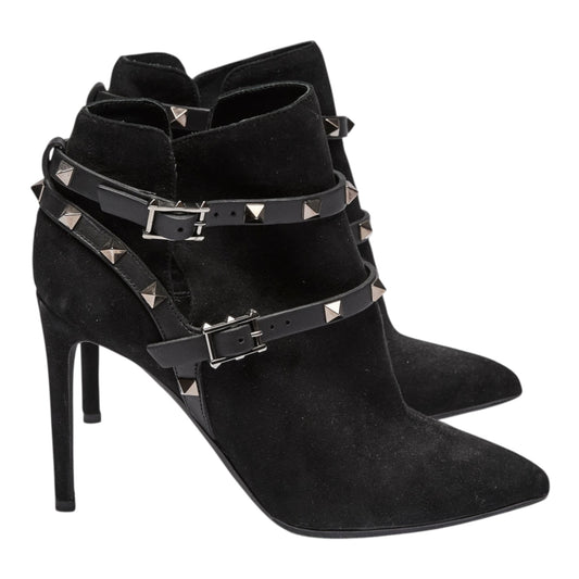Suede Rockstud Stiletto Ankle Boots Size 36