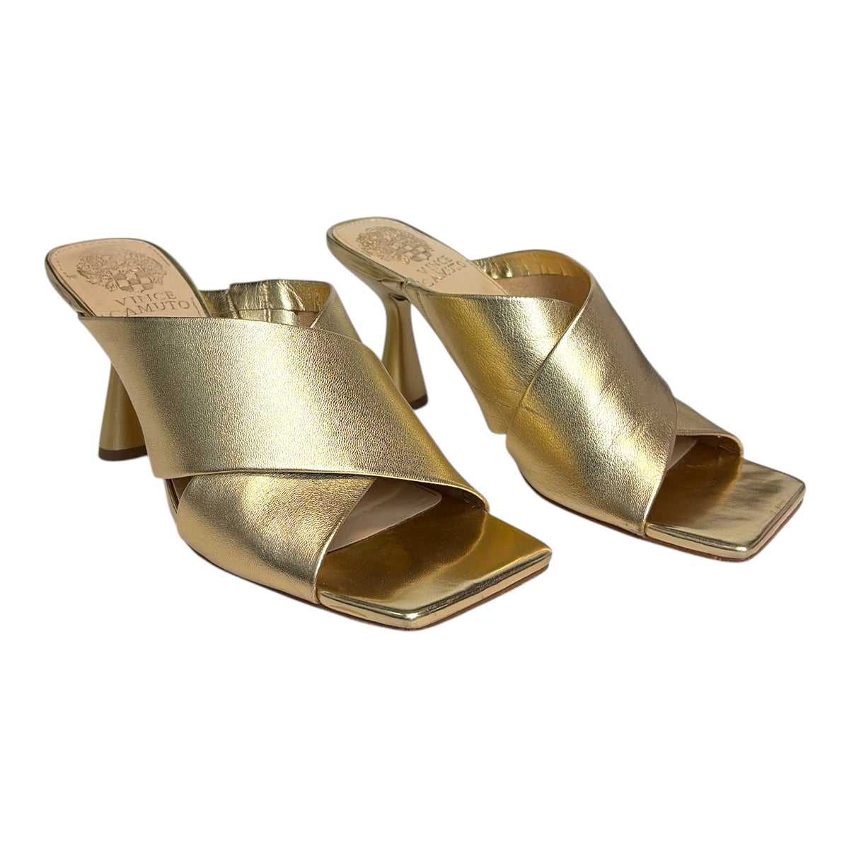Metallic Crisscross Heels size 7.5/8
