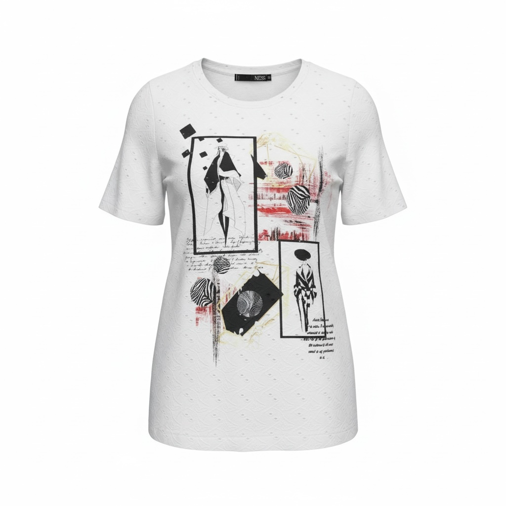 Eyelet Graphic Tee size XSmall