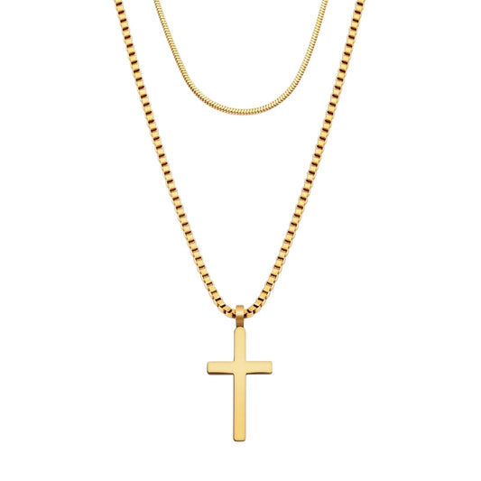 Classic Cross & Square Chain NEW