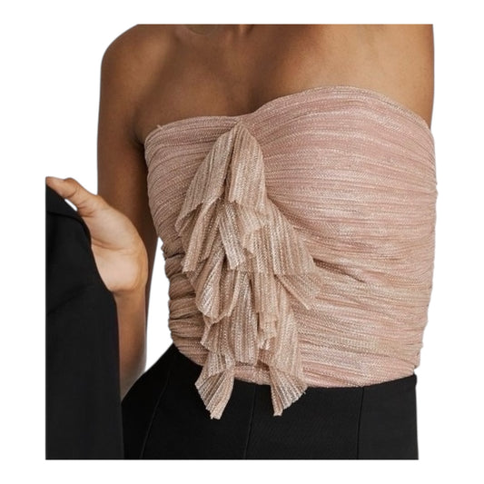 Ruffled Metallic Tube Top size Small