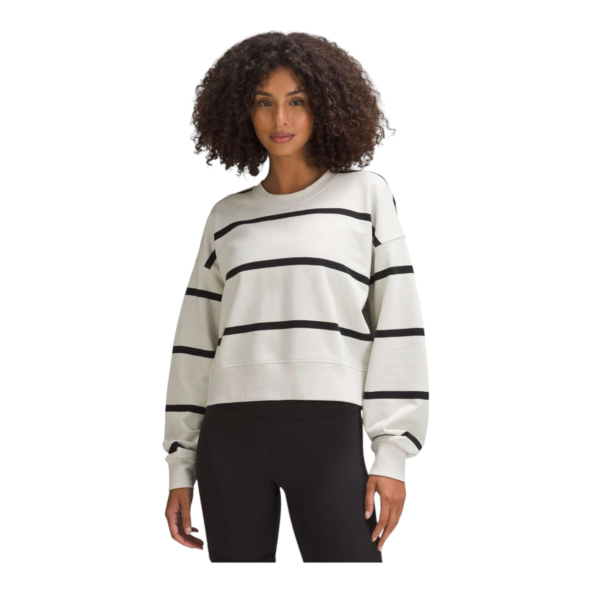 Perfectly Oversized Cropped Crew *Stripe