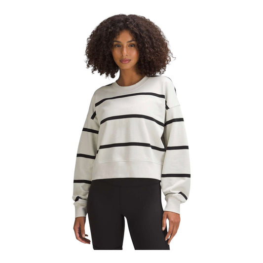 Perfectly Oversized Cropped Crew *Stripe