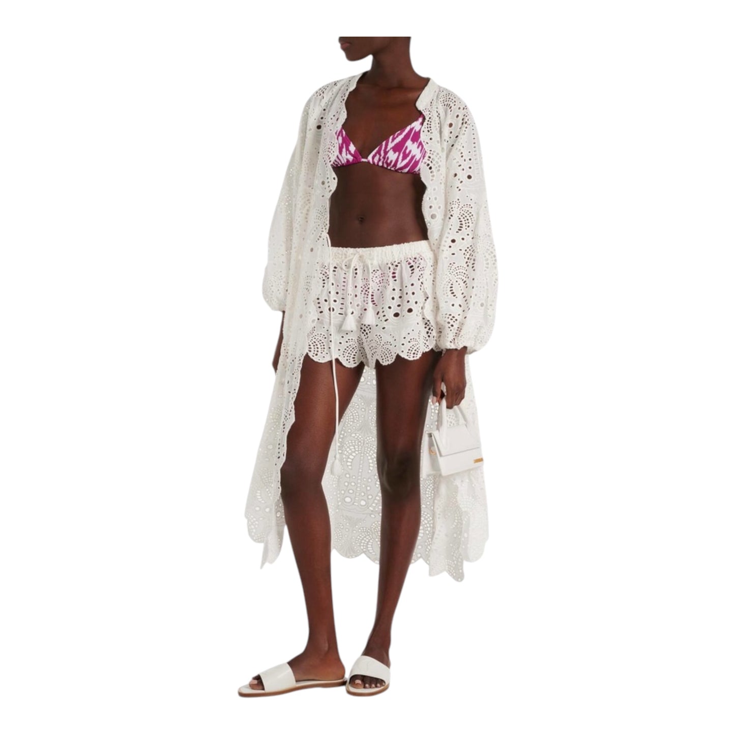 Laise Broderie Anglaise Beach Cover-Up size Small