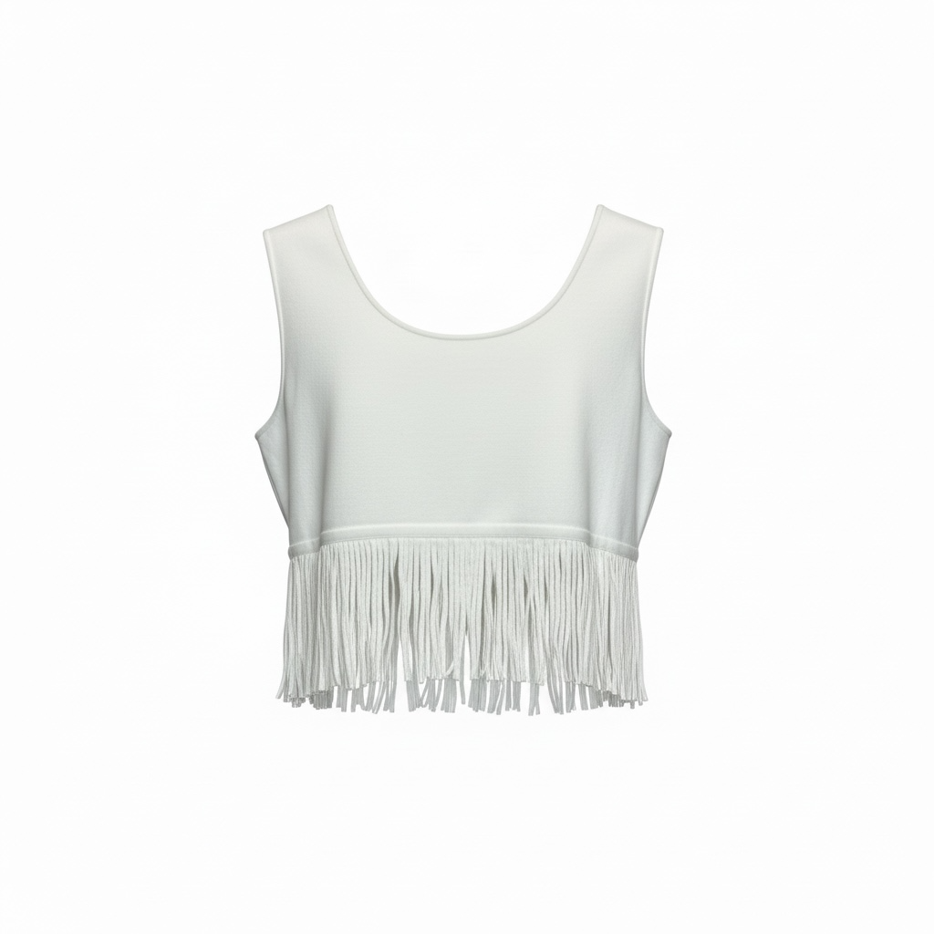 Fringe Crop Top size L NWT