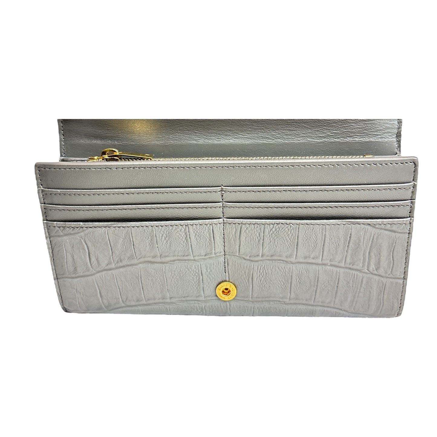 Croco Embossed Flap Wallet