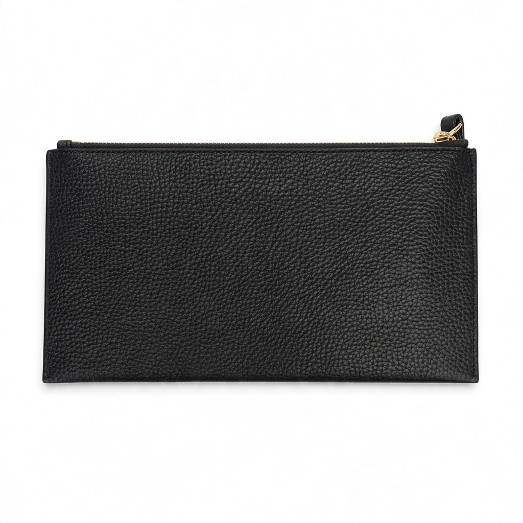 Large Pebbled Leather Wristlet