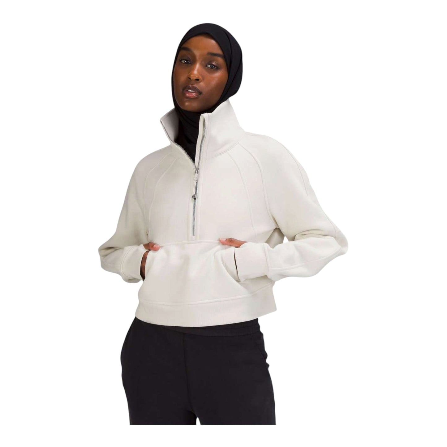 Scuba Oversized Funnel Neck Half Zip size M/L