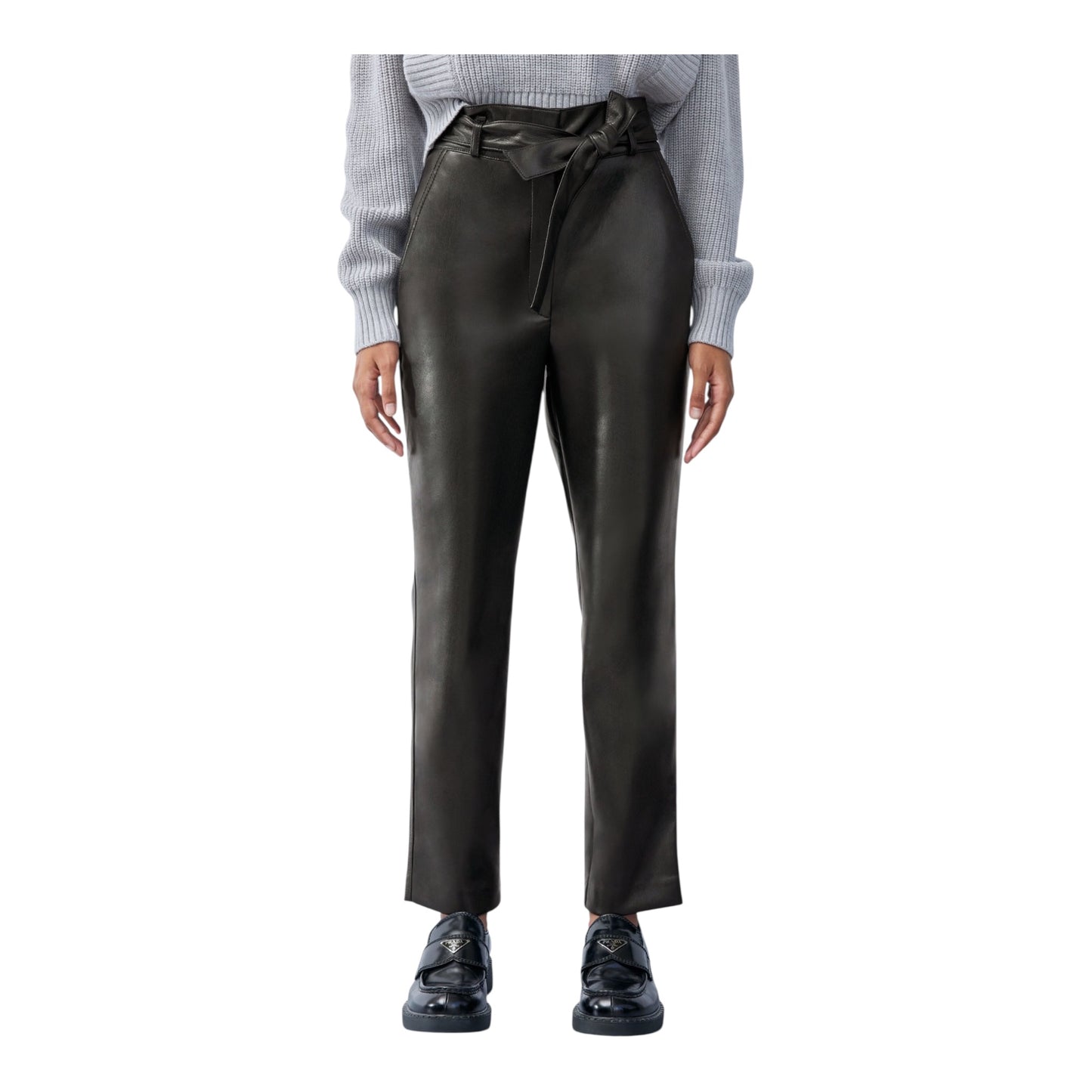 Tie-Front Vegan Leather Pant size 10