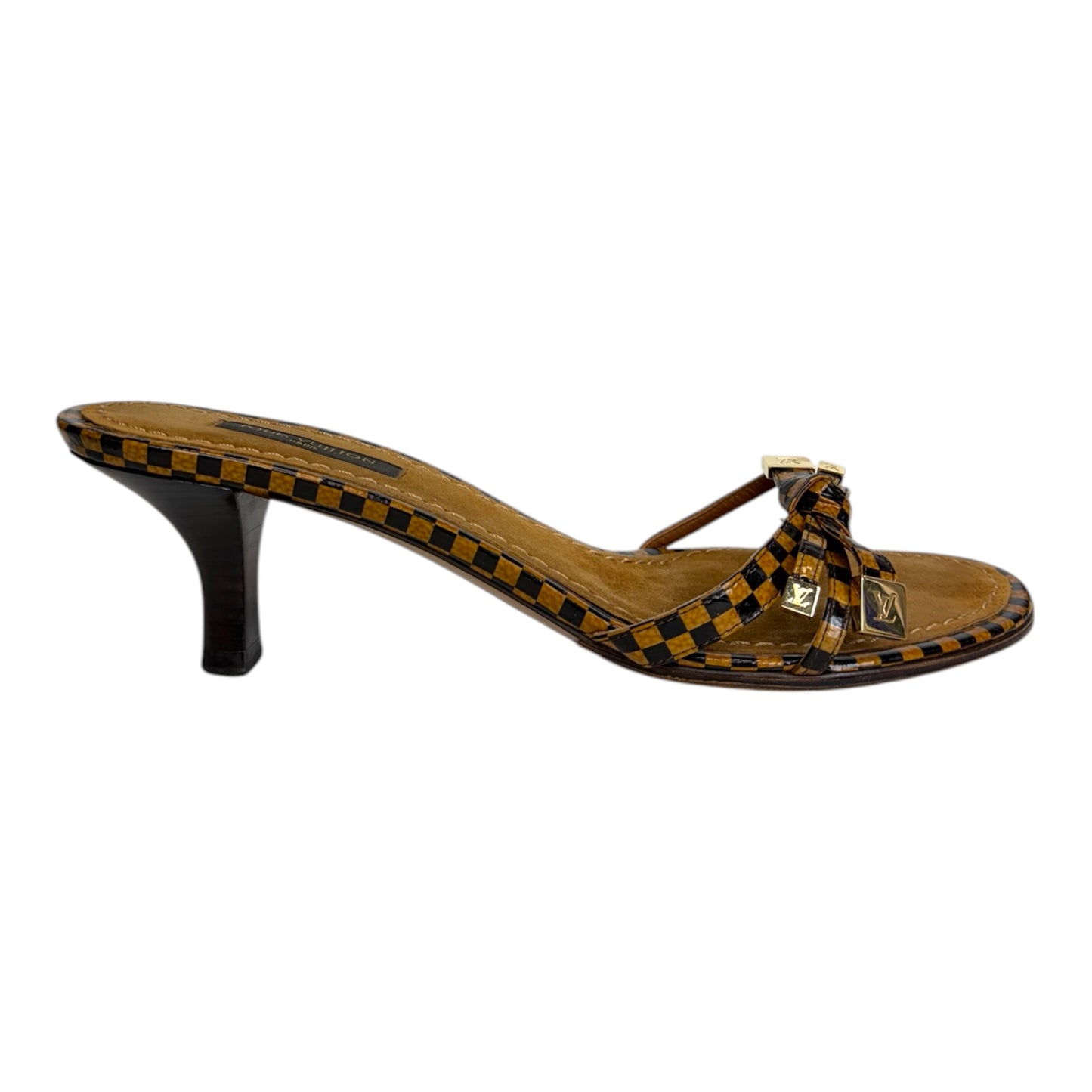 Damier Patent Leather Kitten Shoes size 36