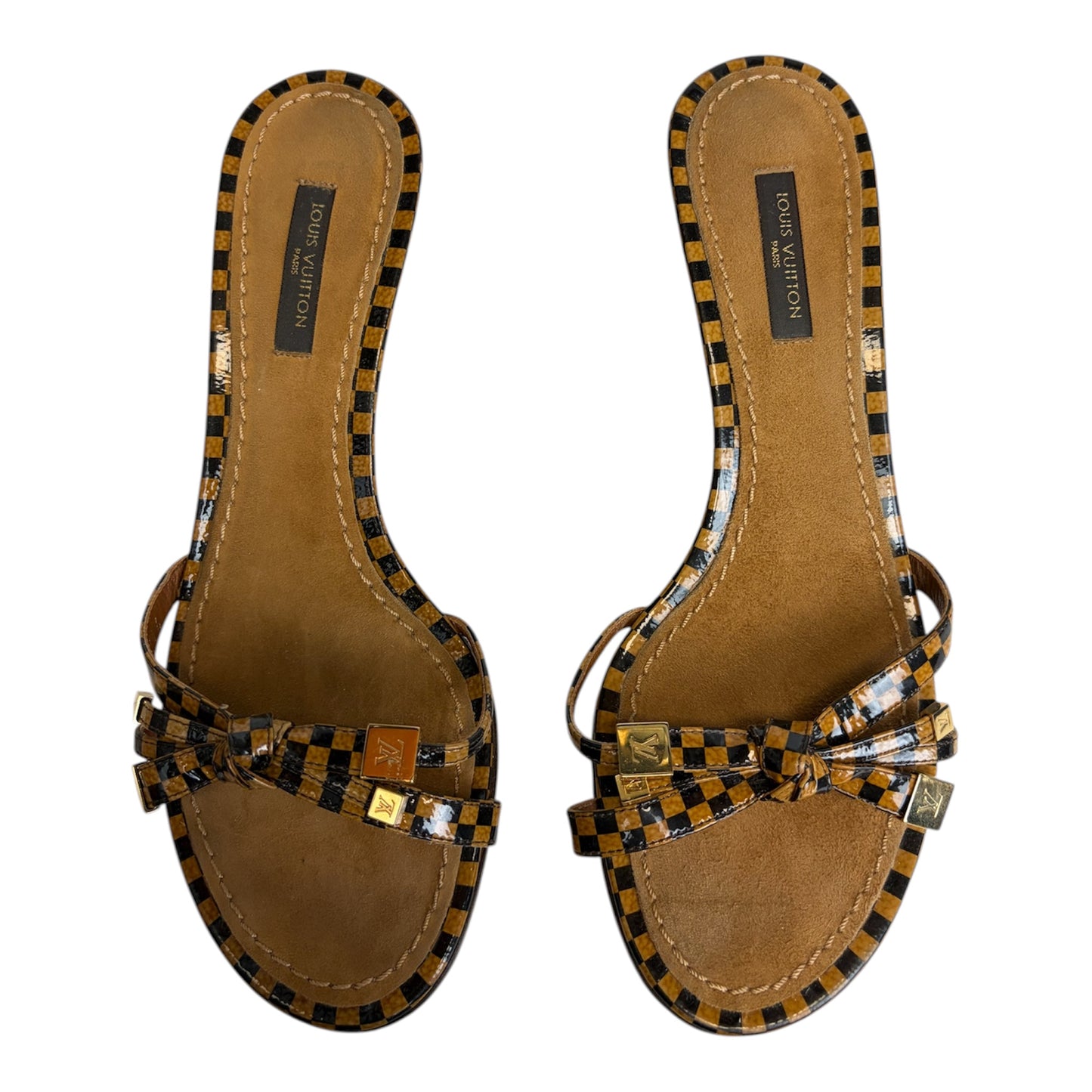 Damier Patent Leather Kitten Shoes size 36