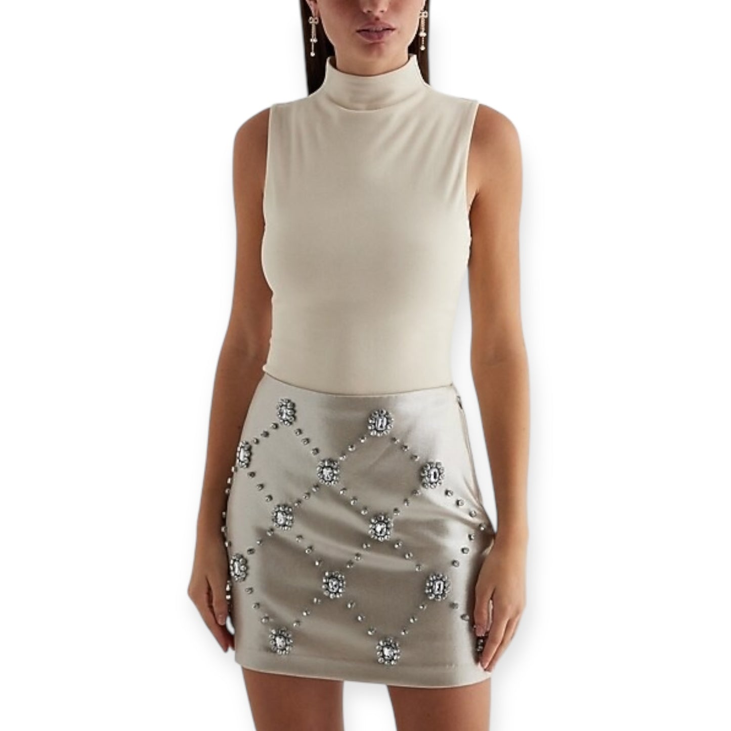Metallic Embellished Mini Skirt size 2