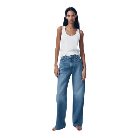 High Waist Wide Leg Jeans size 4
