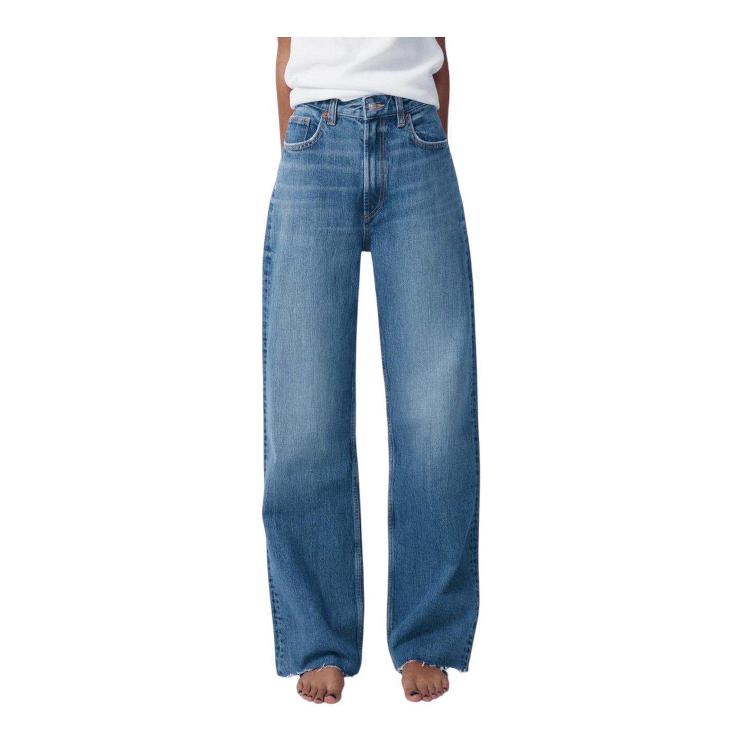 High Waist Wide Leg Jeans size 4