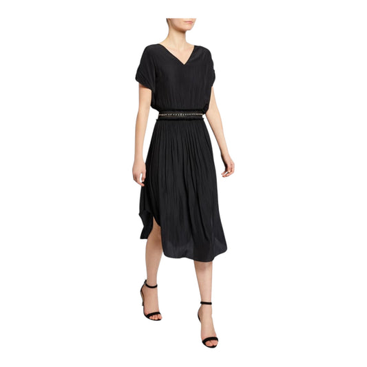 Phoebe Short-Sleeve Beaded-Waist Maxi Dress size XSmall