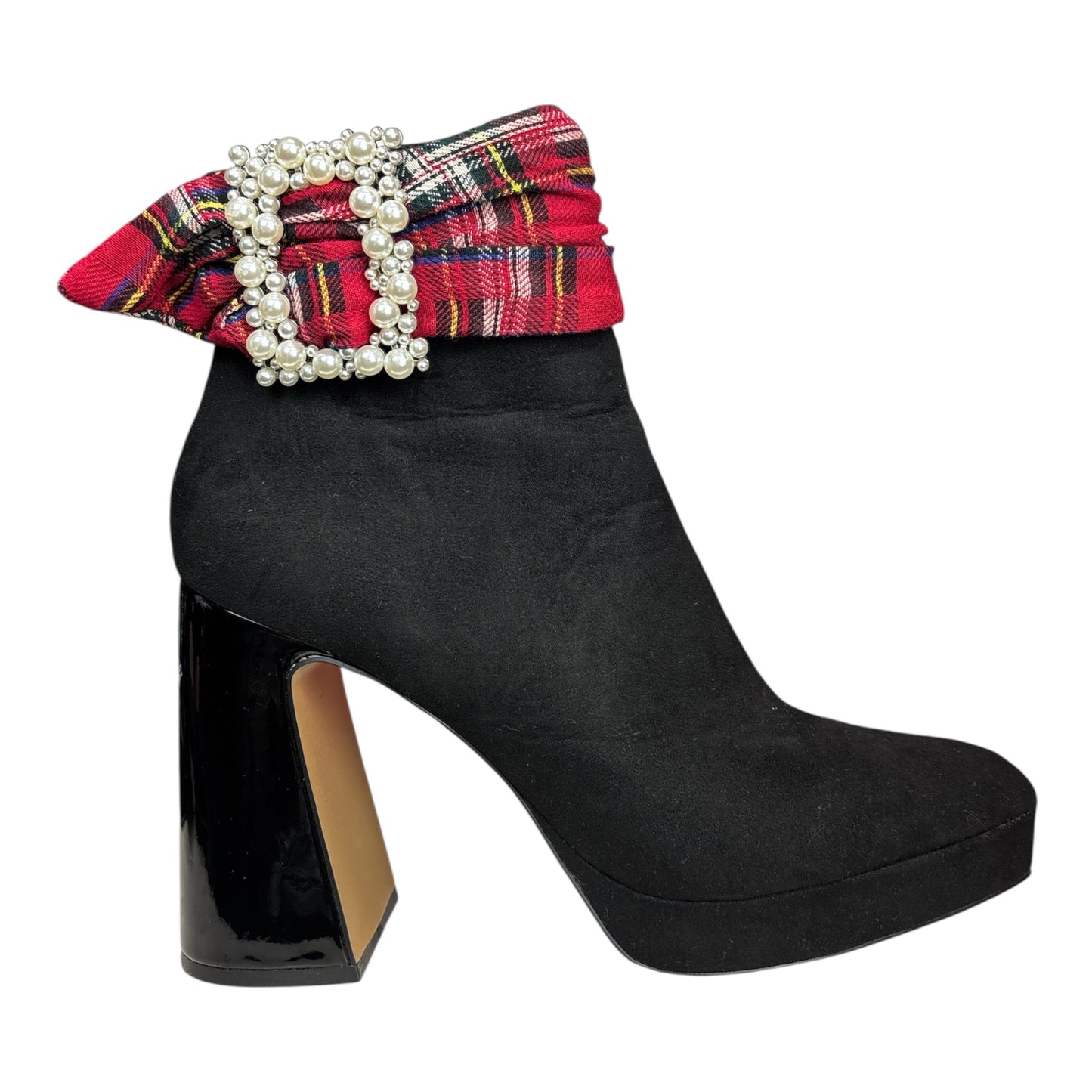 Velvet Platform Booties size 8
