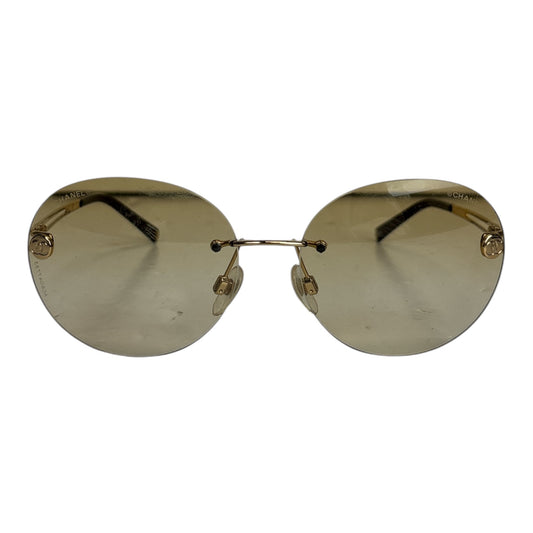 Rimless Ember Lightly Tinted Round Sunglasses