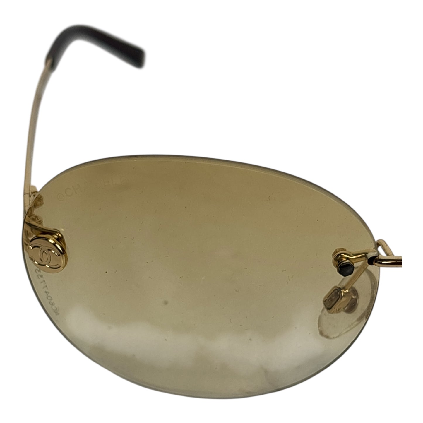 Rimless Ember Lightly Tinted Round Sunglasses