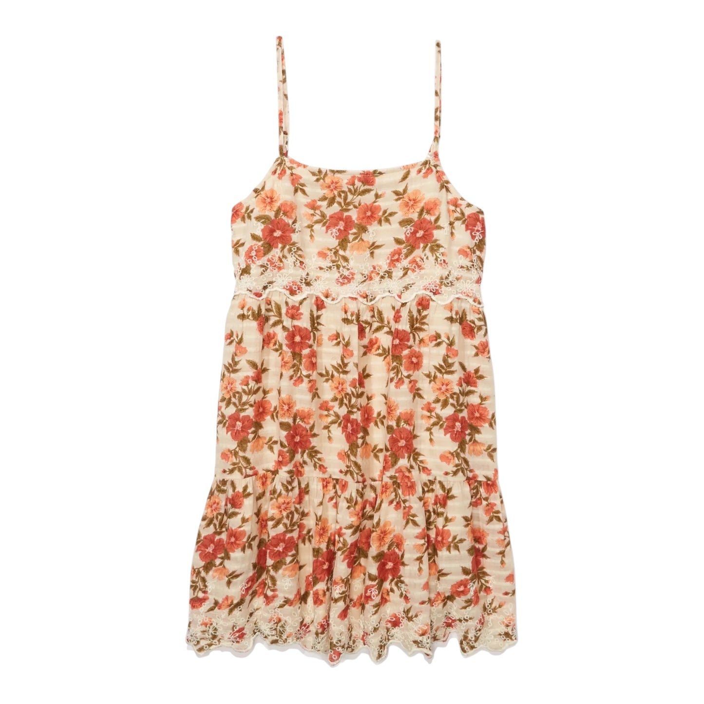 Layered Embroidered Babydoll Dress size Large