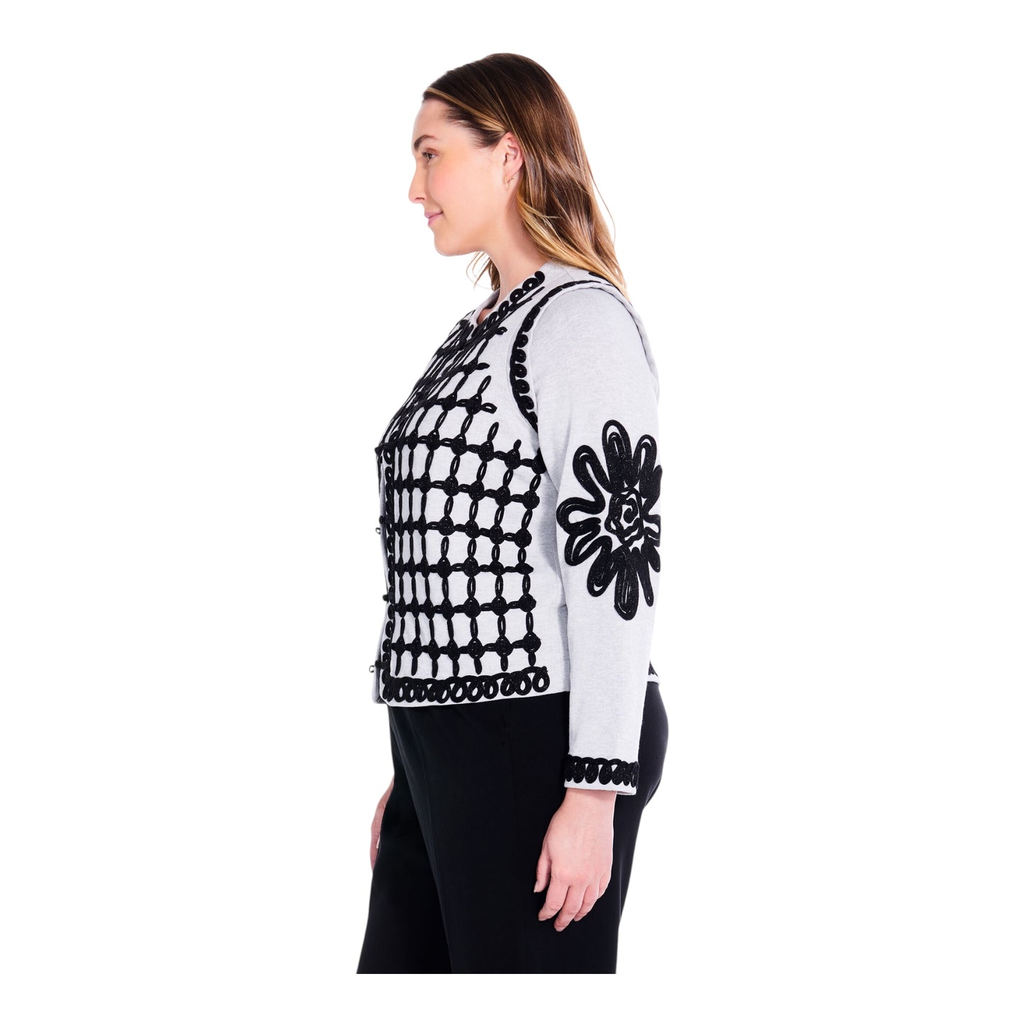 Romantic Soutache Knit Jacket size Large