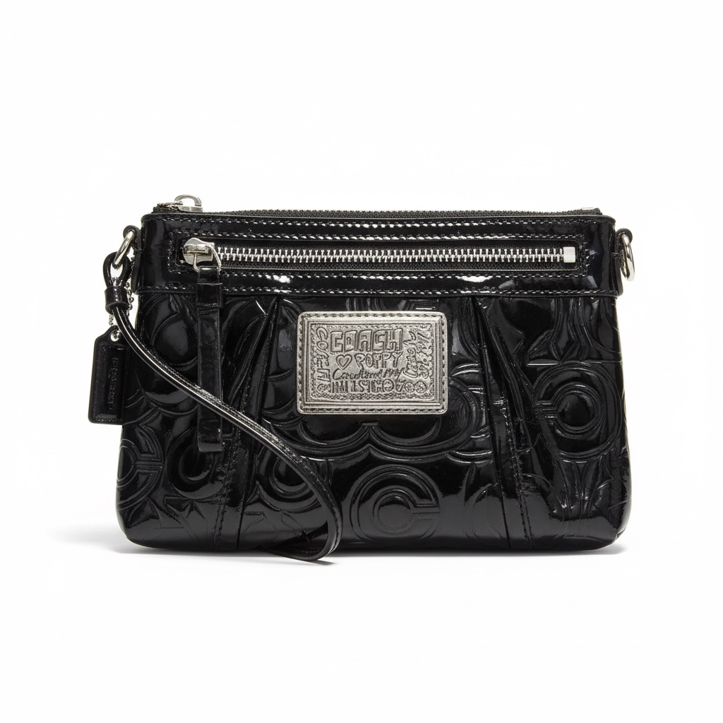 Poppy Patent Leather Wristlet