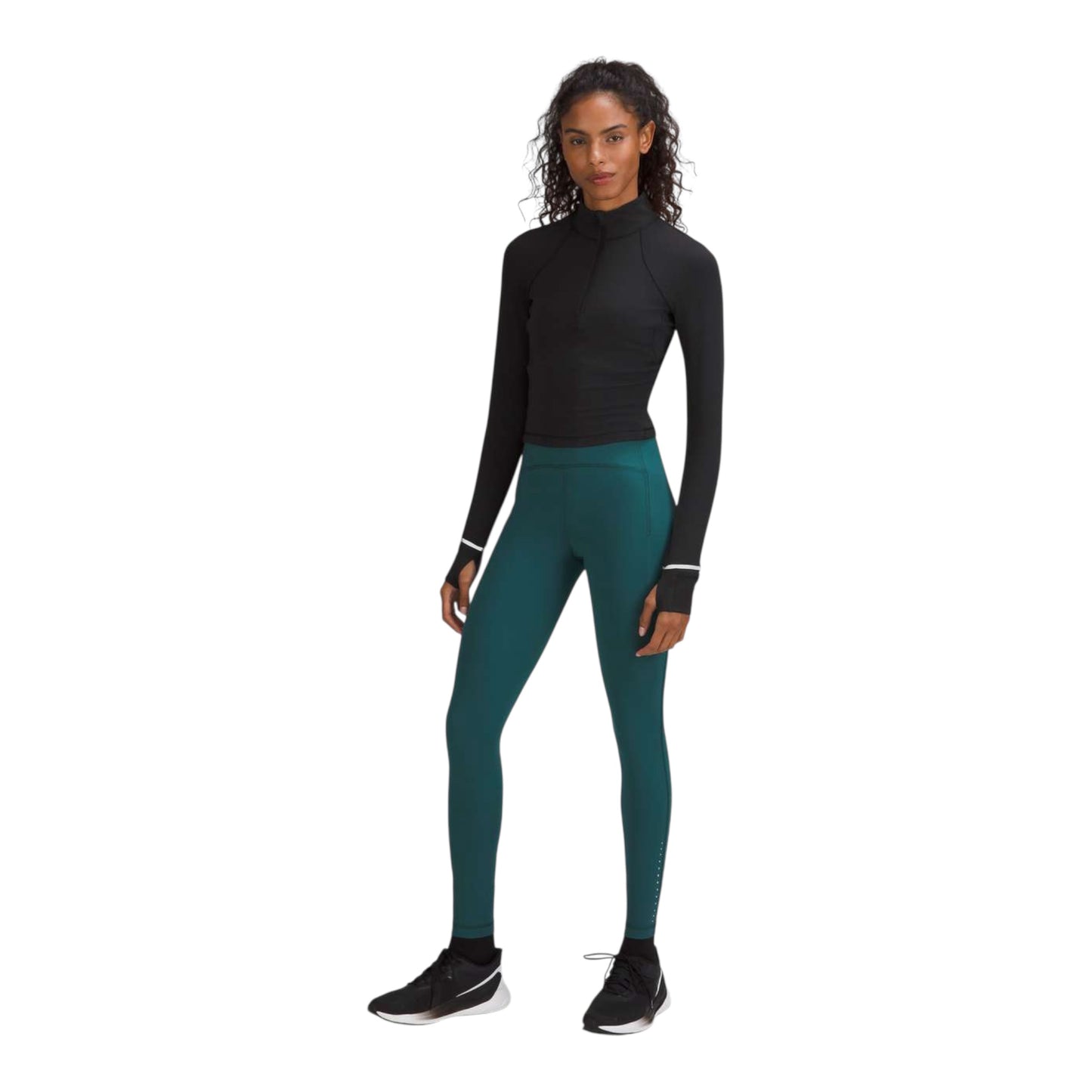 It’s Rulu Run Cropped Half Zip size 8