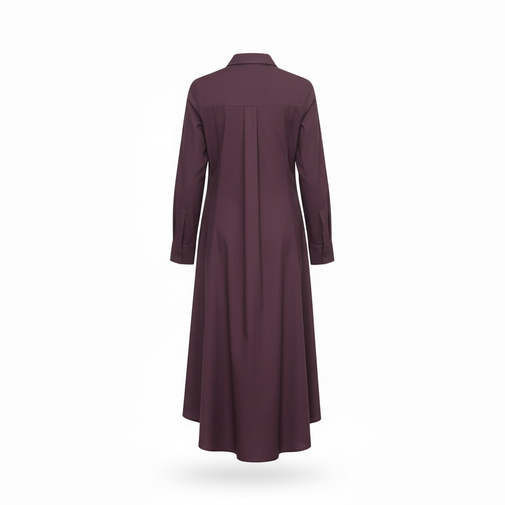 A-Line Shirt Dress with High-Low Hem size 2