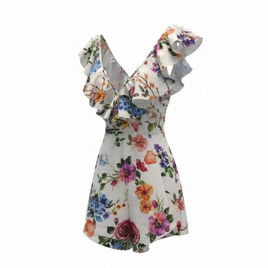 Floral Romper size Large NEW WITH TAGS