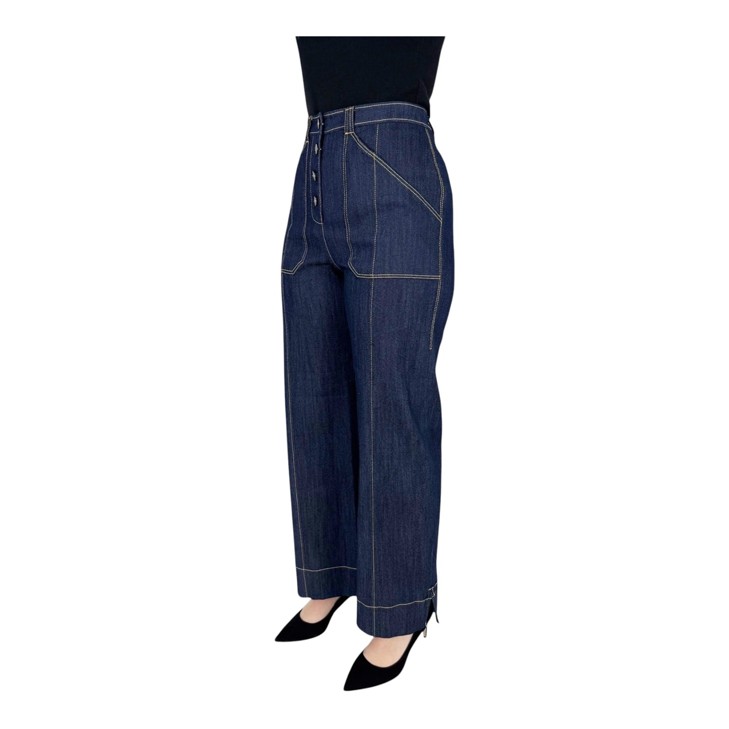 Contrast Stitch Jeans size 4
