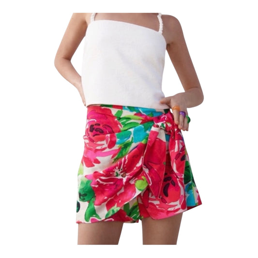 Tie Front Linen Skort size Medium