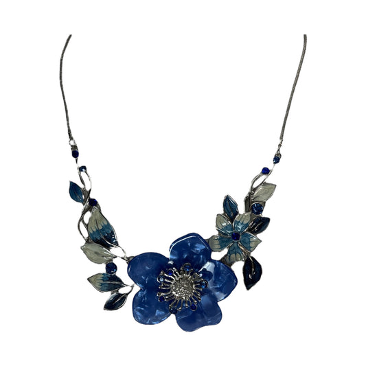 Enamel Flower Statement Necklace New with Tags
