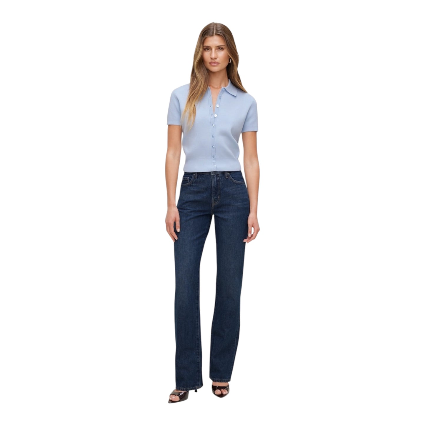 Cara Rigid High Rise Straight Leg Jeans size 32