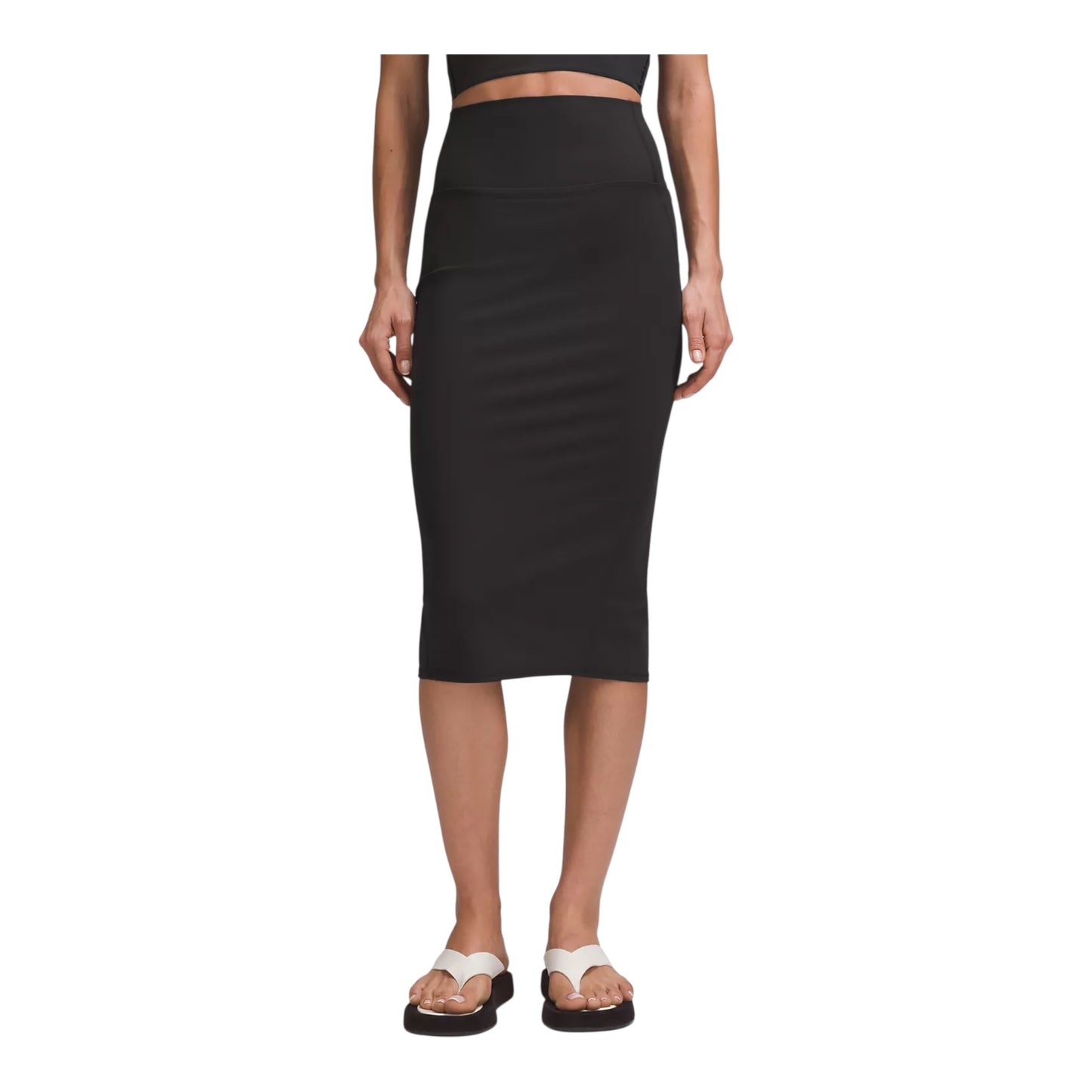 Nulu Slim-Fit High-Rise Midi Skirt size 6